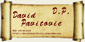 David Pavitović vizit kartica